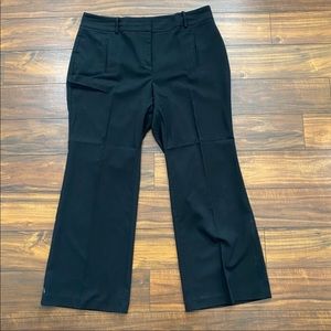 14 P Loft Black Curvy Wide Leg Dress Pants